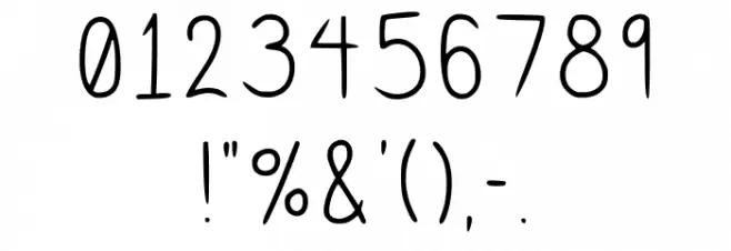 Cutesy Regular Font OTHER CHARS