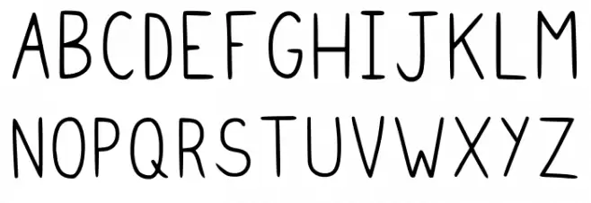 Cutesy Regular Schriftart Groß
