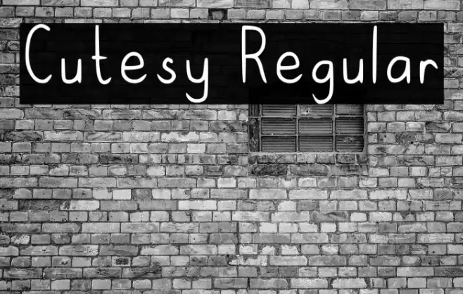 Cutesy Regular Font examples