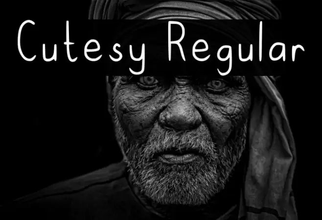 Cutesy Regular Font examples