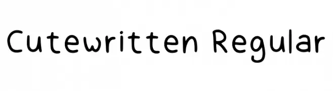 Cutewritten Regular Font
