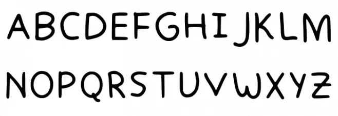 Cutewritten Regular Font UPPERCASE