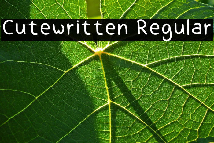 Cutewritten Regular Example 1