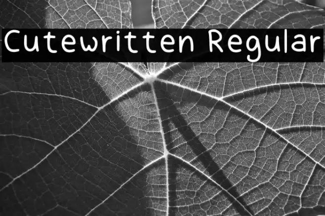 Cutewritten Regular Font examples