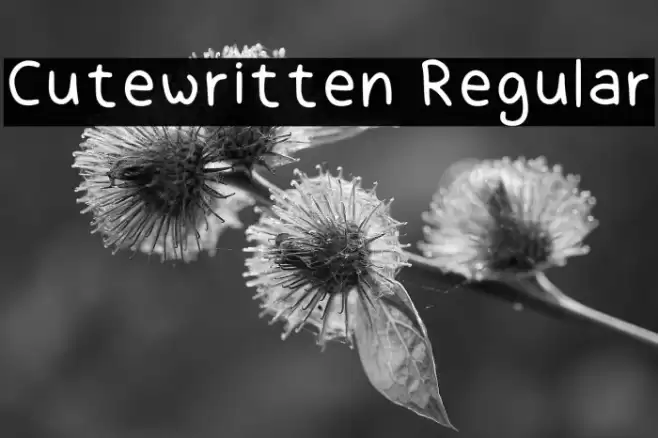 Cutewritten Regular Font examples