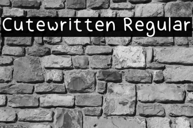 Cutewritten Regular Font examples
