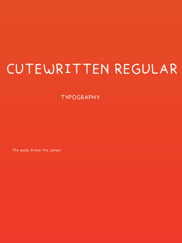 Cutewritten Regular Poster
