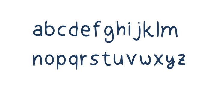 Cutewritten Regular Lowercase