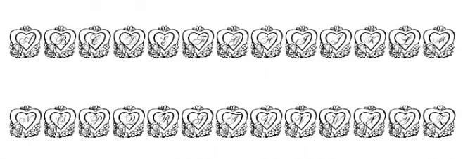 Cutey Cupids Schriftart Groß