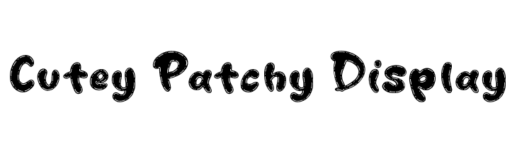 Cutey Patchy Display  Frei Schriftart Herunterladen