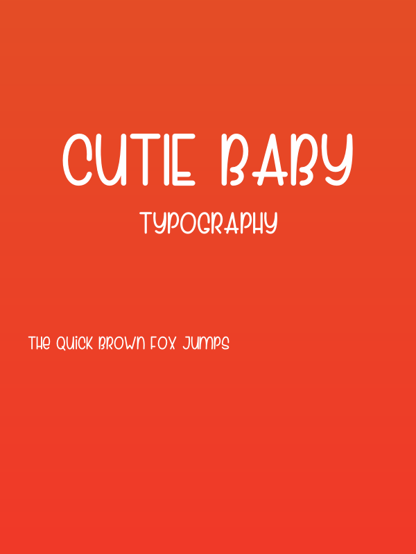 Cutie Baby Poster