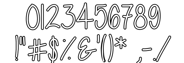 Cutie Patootie Hollow Font OTHER CHARS