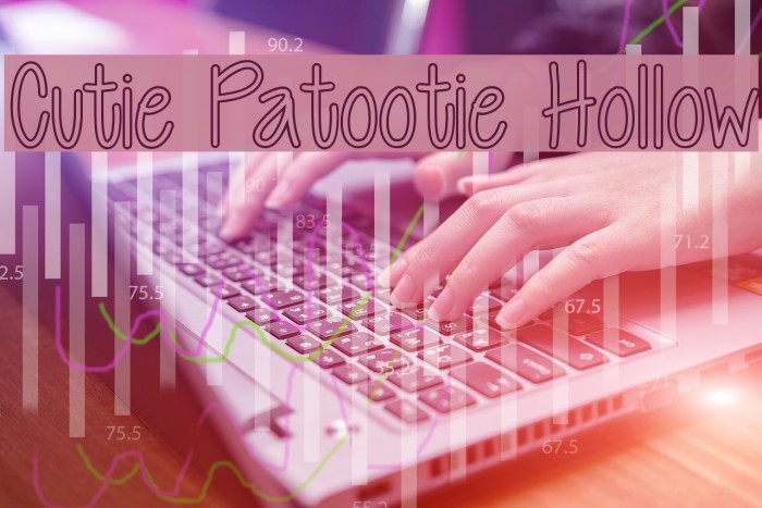 Cutie Patootie Hollow Font examples