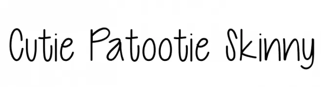 Cutie Patootie Skinny  Frei Schriftart Herunterladen