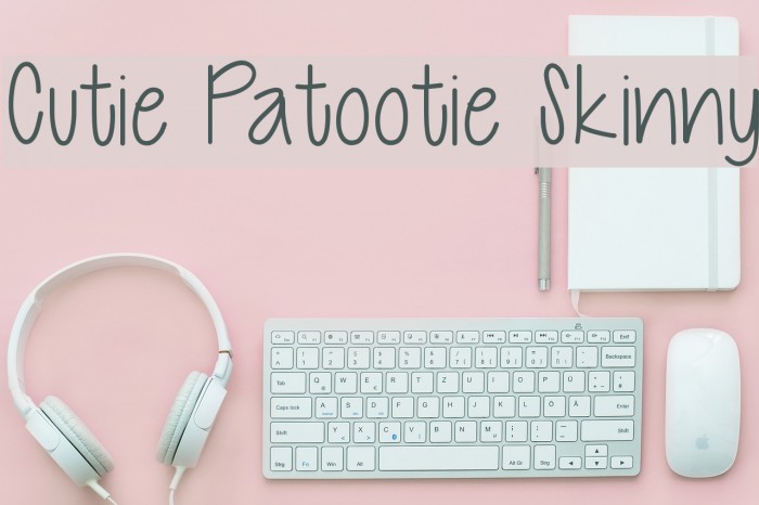 Cutie Patootie Skinny Font examples