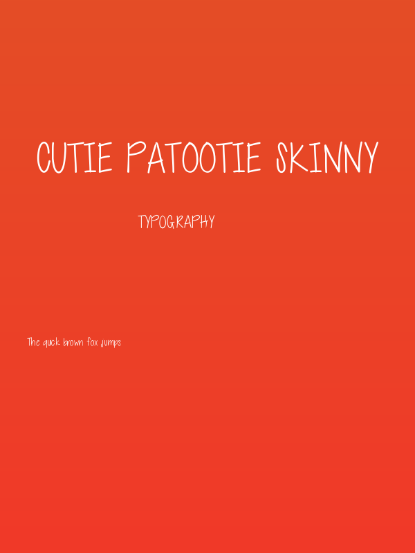 Cutie Patootie Skinny Poster