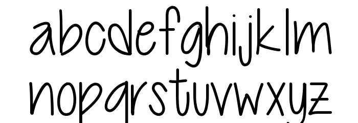 Cutie Patootie Skinny Font LOWERCASE