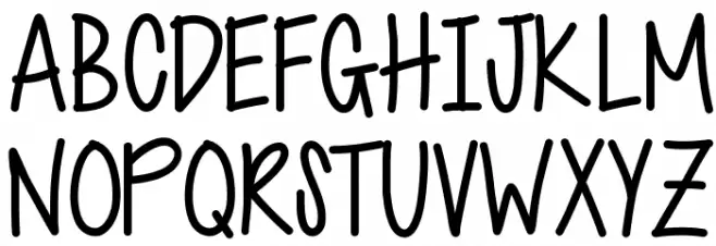 Cutie Patootie Schriftart Groß