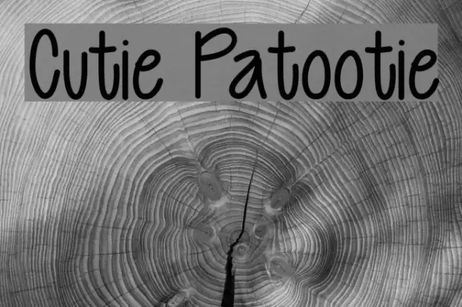 Cutie Patootie Font examples