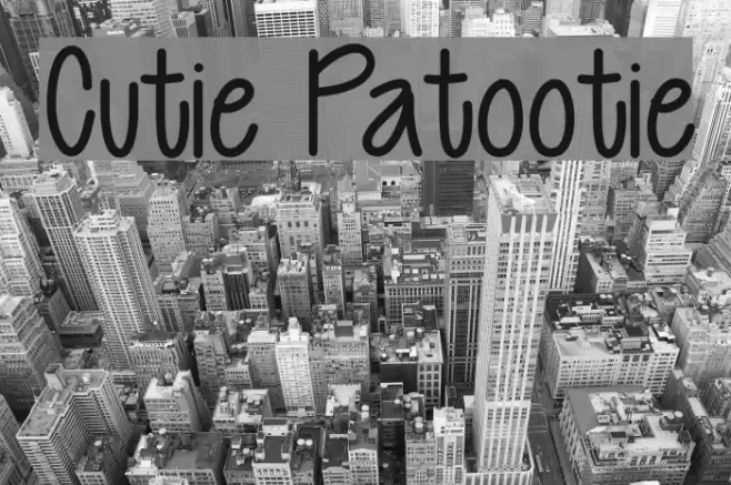 Cutie Patootie Font examples