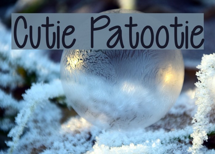 Cutie Patootie Font examples