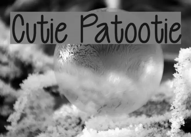 Cutie Patootie Font examples