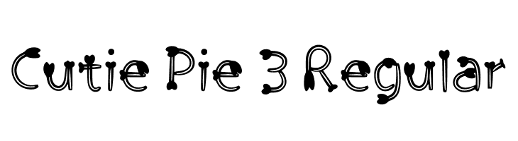 Cutie Pie 3 Regular  Скачать бесплатные шрифты