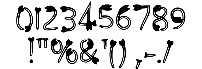 Cutie Pie 3 Regular Font OTHER CHARS