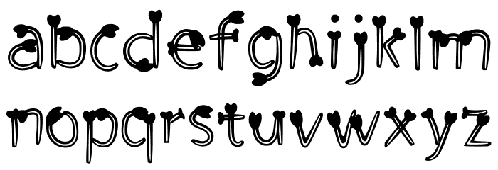 Cutie Pie 3 Regular Font LOWERCASE
