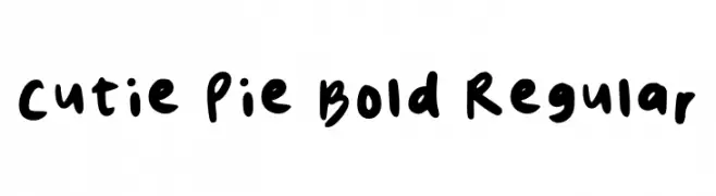 Cutie Pie Bold Regular Font