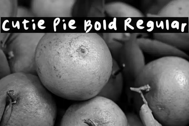 Cutie Pie Bold Regular Font examples