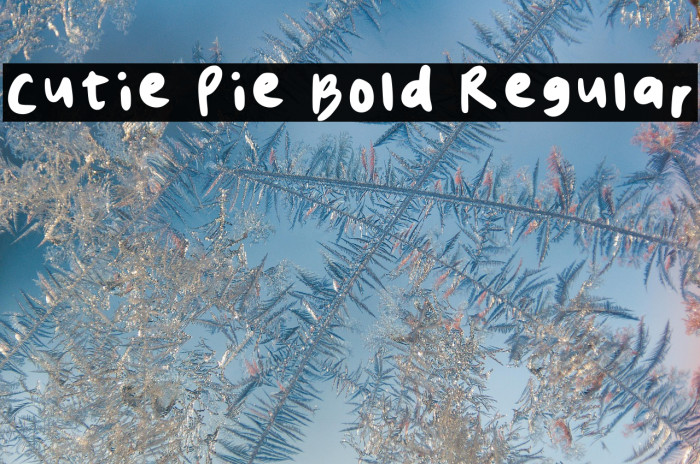 Cutie Pie Bold Regular Example 3