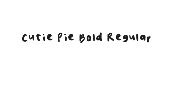 Cutie Pie Bold Regular Logo