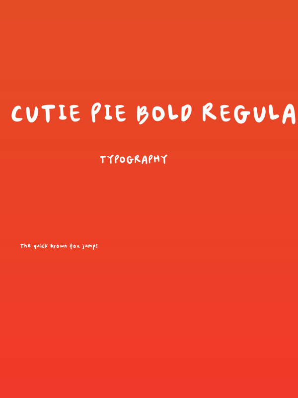 Cutie Pie Bold Regular Poster