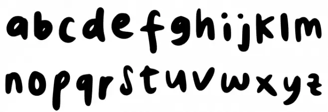 Cutie Pie Bold Regular Font LOWERCASE