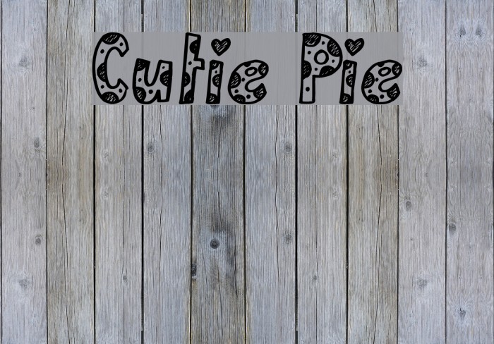 Cutie Pie Font examples