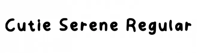 Cutie Serene Regular  Free Fonts Download