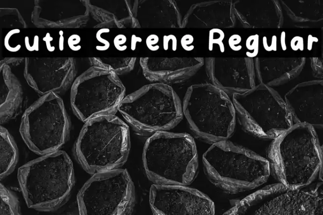 Cutie Serene Regular Font examples