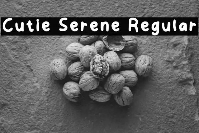 Cutie Serene Regular Font examples