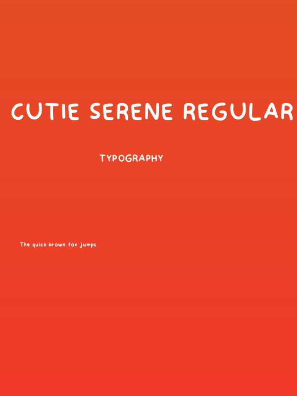 Cutie Serene Regular Poster