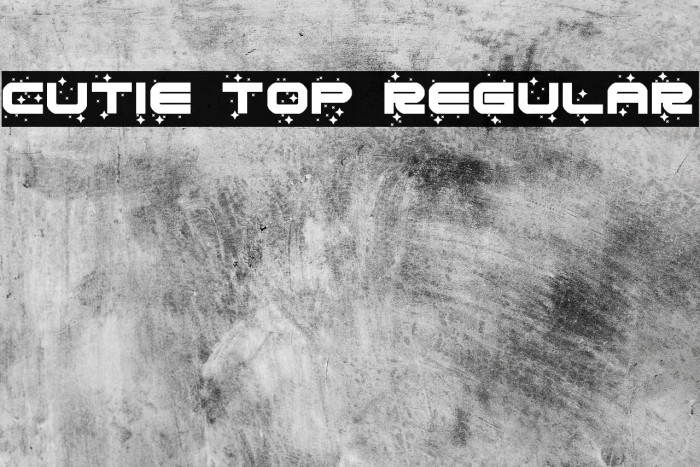 Cutie Top Regular Font examples