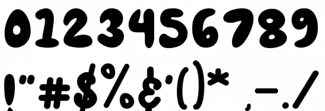 Cutie Zombie Font OTHER CHARS