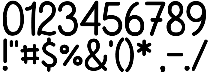 CutieDashleyRegular Font OTHER CHARS