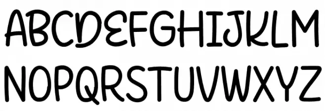 CutieDashleyRegular Font UPPERCASE