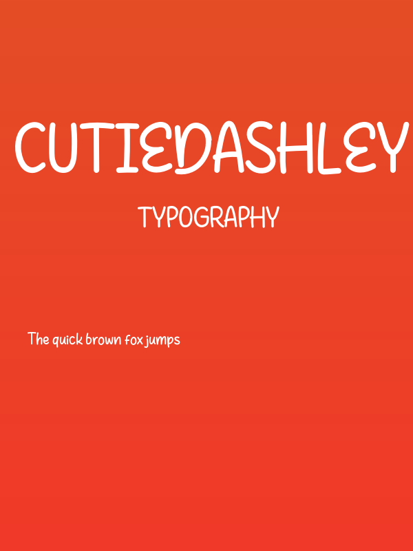 CutieDashleyRegular Poster