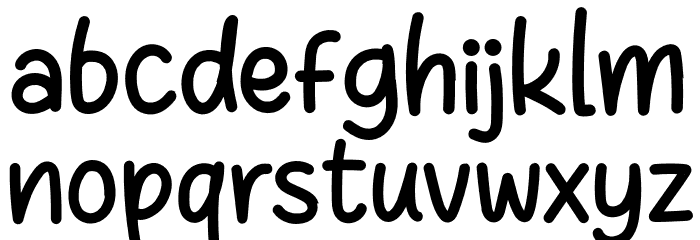 CutieDashleyRegular Font LOWERCASE