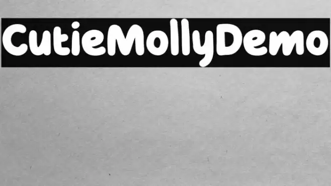 CutieMollyDemo Font examples