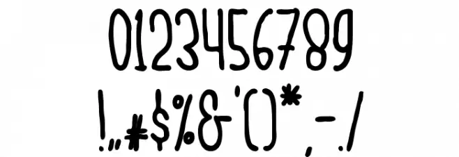 Cuties Caps Font OTHER CHARS