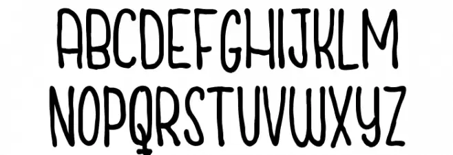 Cuties Caps Schriftart Groß