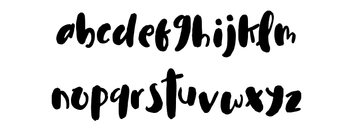 Cuties Magenta Demo Font LOWERCASE